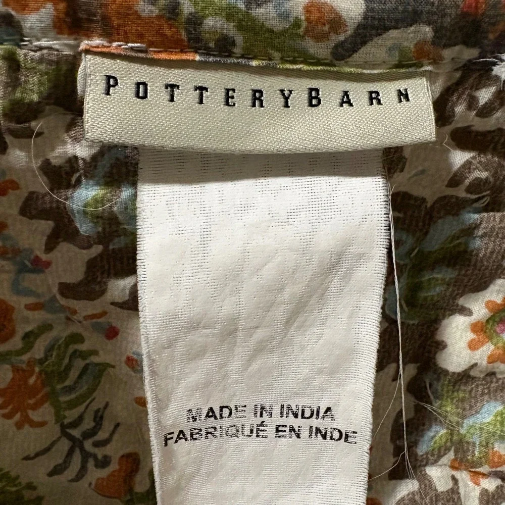 Pottery Barn Quilt King Multicolor Paisley Cotton Bedding 7209281 *FLAW*